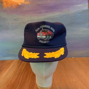 Vintage Trucker Hat Gold Leaf Dump Truck Mack Workwear Cap Scrambled Eggs